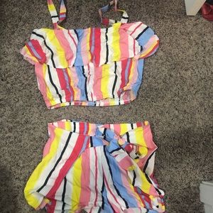 Multi-colored crop top